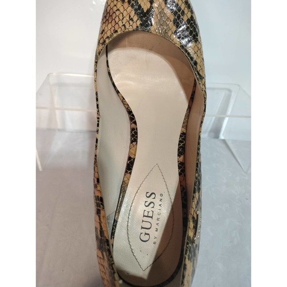 Guess by Marciano brown faux snake skin open toe stiletto heels woman 9.5 - Picture 13 of 13